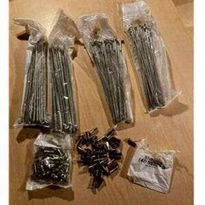 harley Stainless Steel 19" Spoke Set Buchanan 40 spokes 19 inch 2 wheels kit